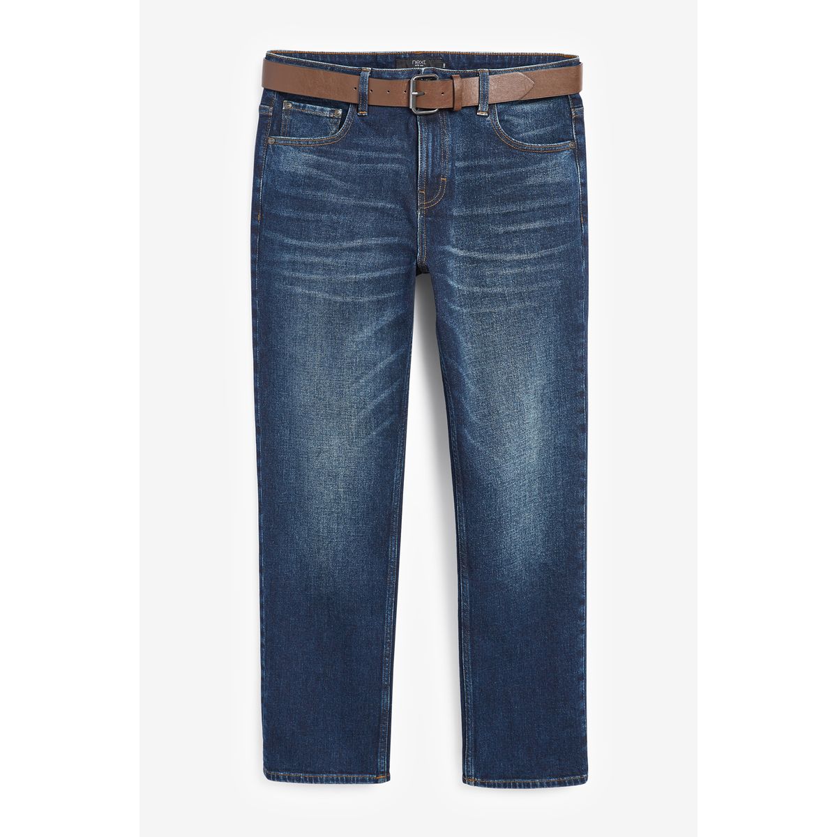Jean coupe droite avec ceinture, NEXT