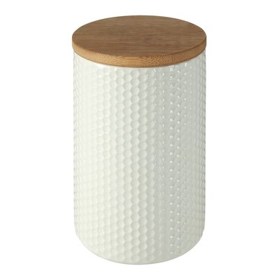 White Hex Canister SO'HOME