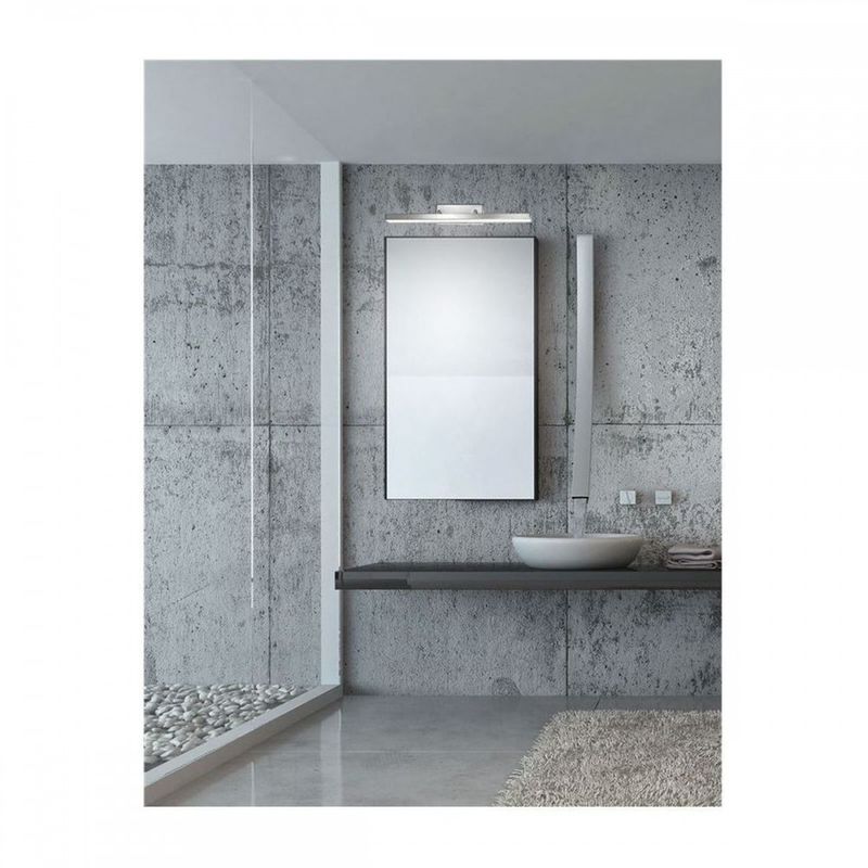 applique salle de bain modena chrome led 12 w l7,5