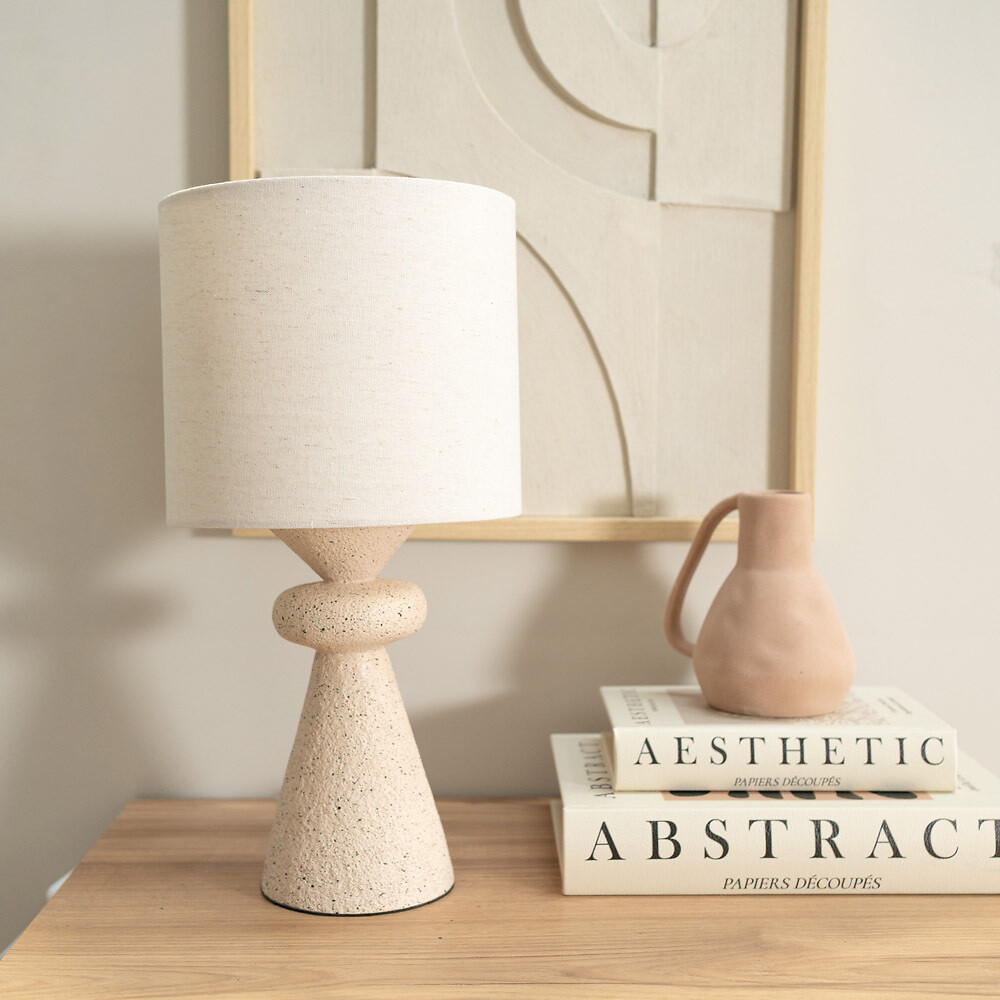 Celia Cement Effect Table Lamp, SO'HOME