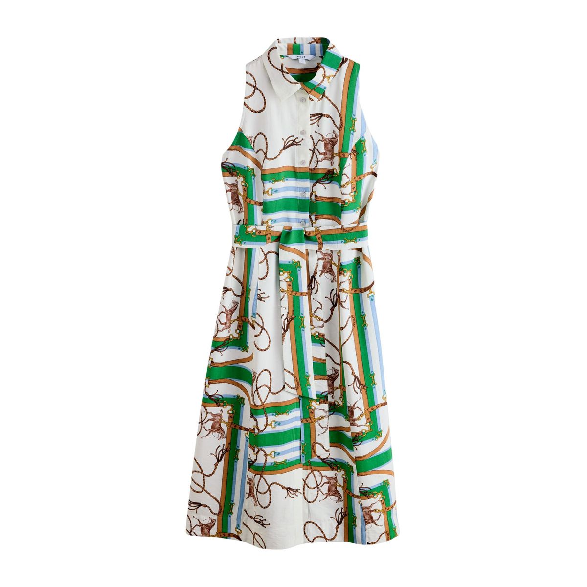 Robe mi-longue dos nu avec ceinture, NEXT