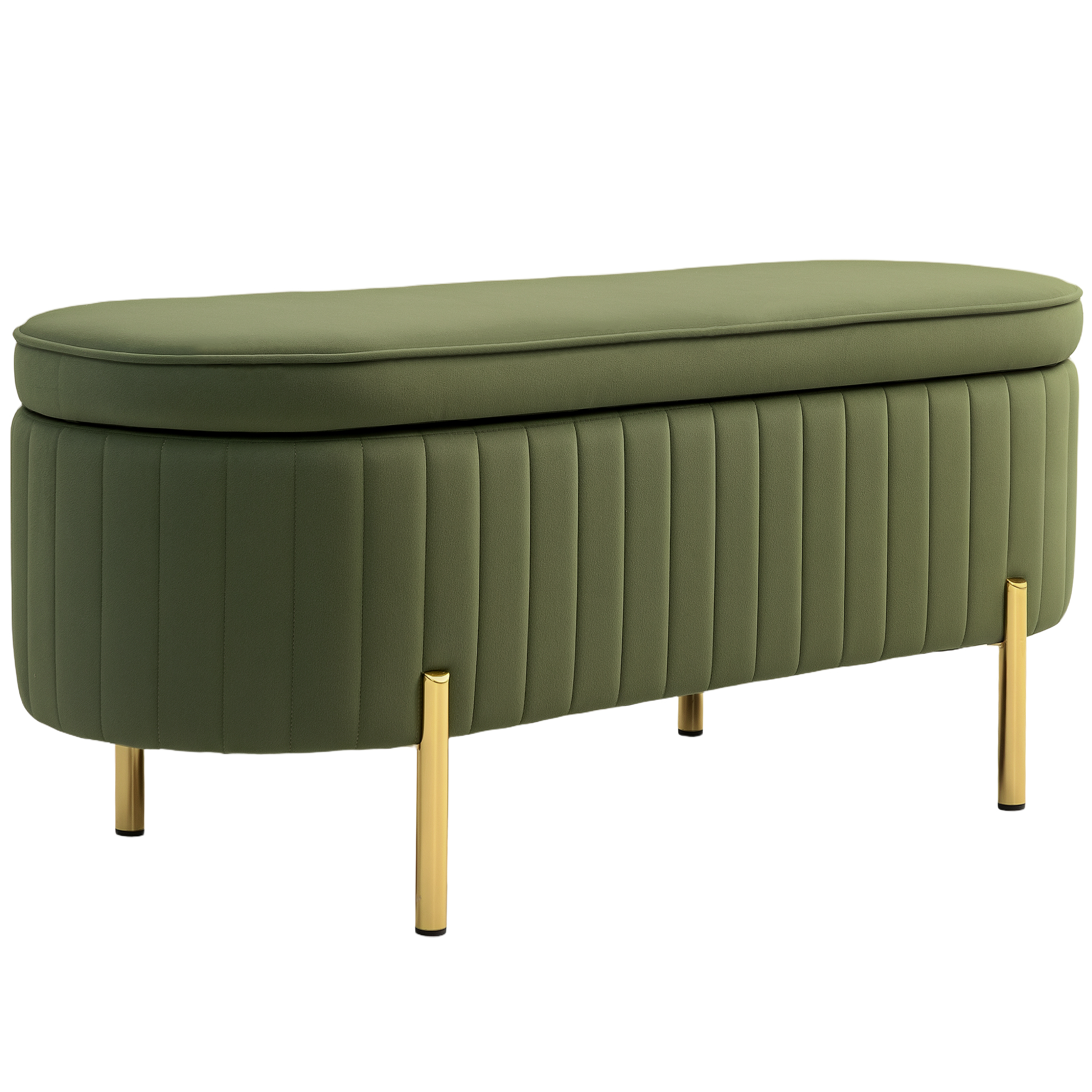 Pouf de rangement Tissu effet velours (100 %, HOMCOM