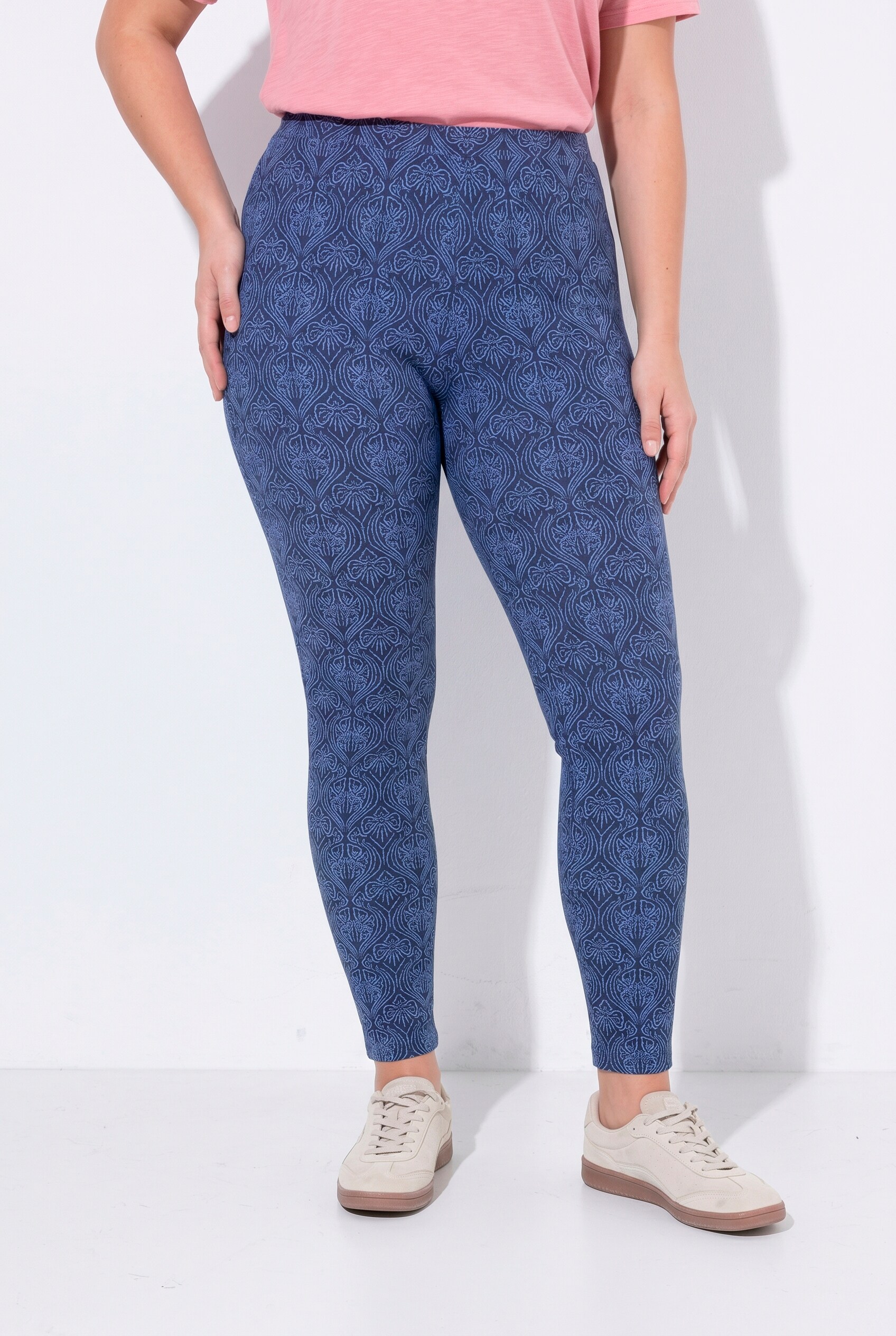 Legging motif fleurs, taille élastique, ULLA POPKEN