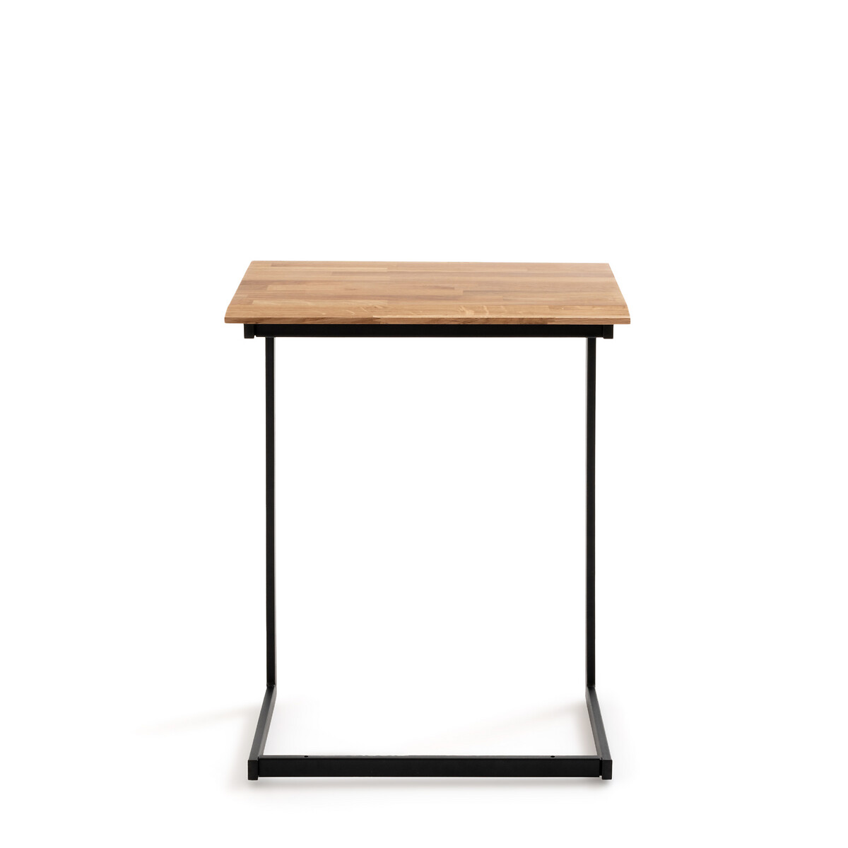 Product photograph of Hiba Side Table In Solid Oak Steel from La Redoute UK.