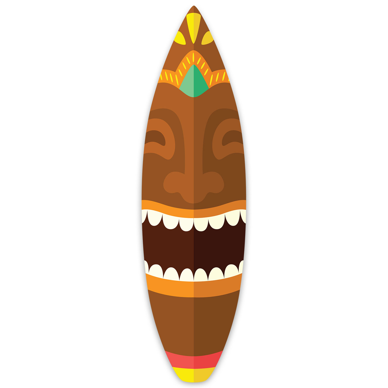 Planche de surf décorative masque tiki, HEXOA