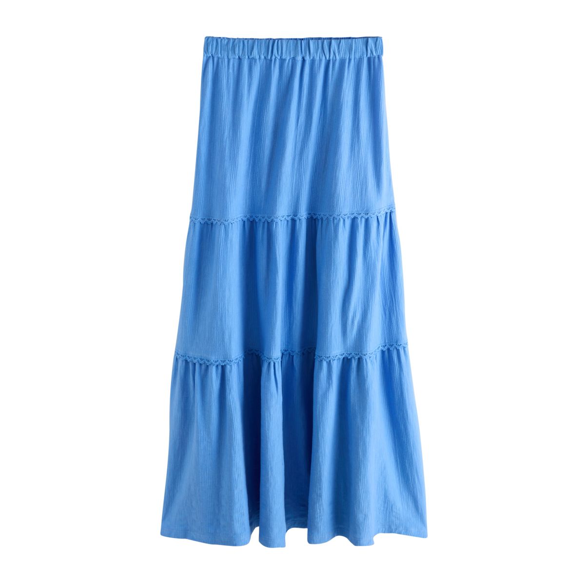 Jupe longue en coton avec volants superposés, NEXT