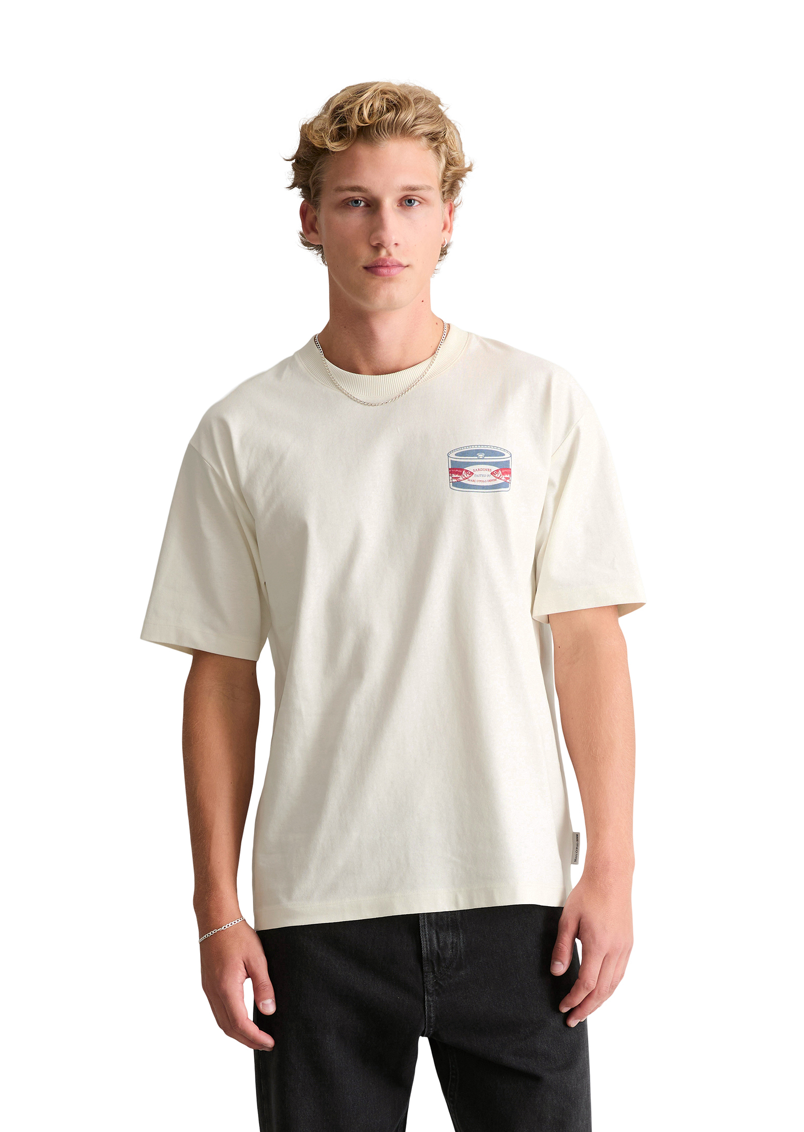 T-shirt relaxed en jersey de coton bio épais, MARC O’POLO DENIM