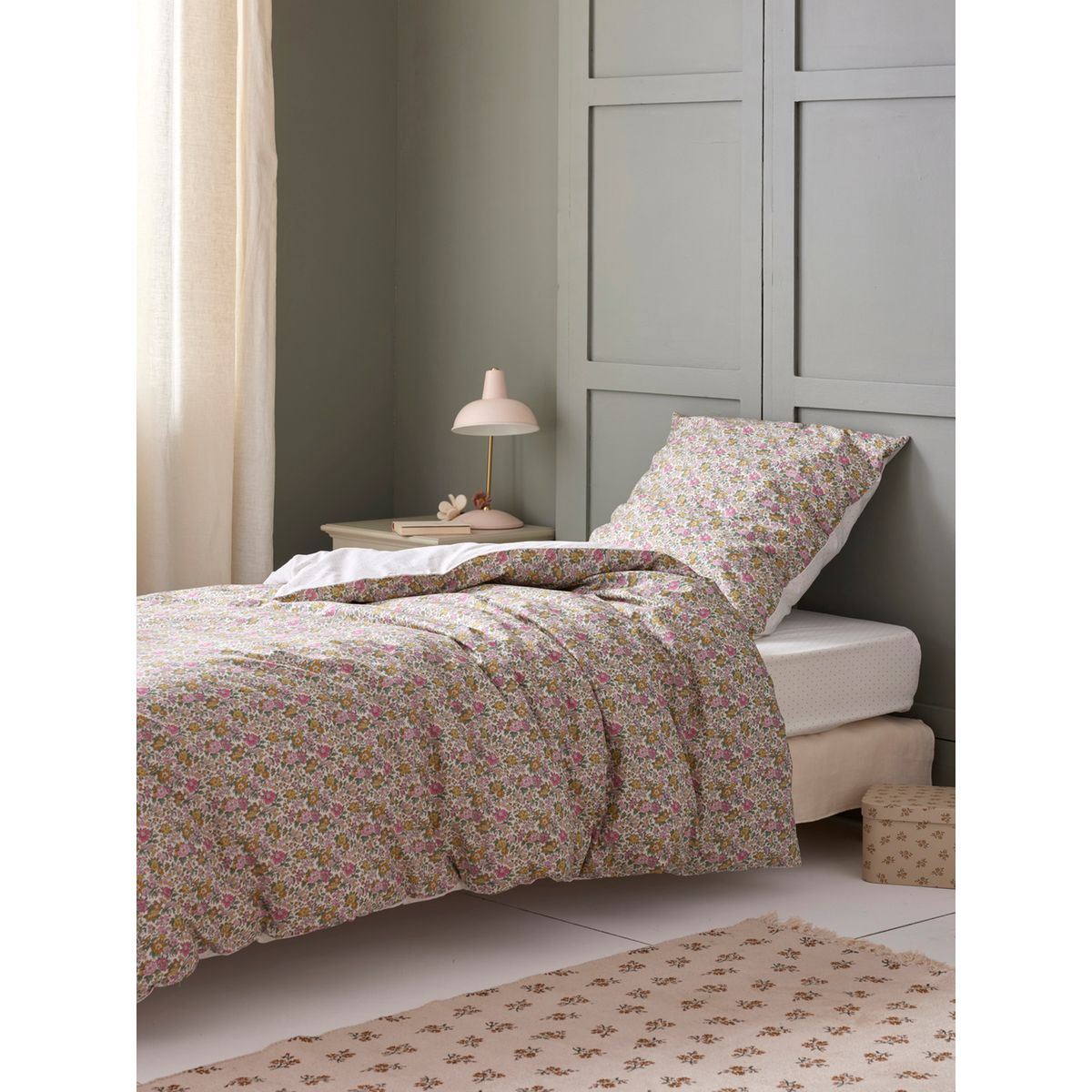 Jupe Enfant Cyrillus - Taille 5 Ans, Tissu Corail/beige, Occasion Très Bon état