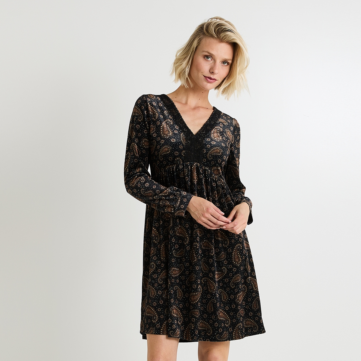 Robe velours noir Grain De Malice La Redoute