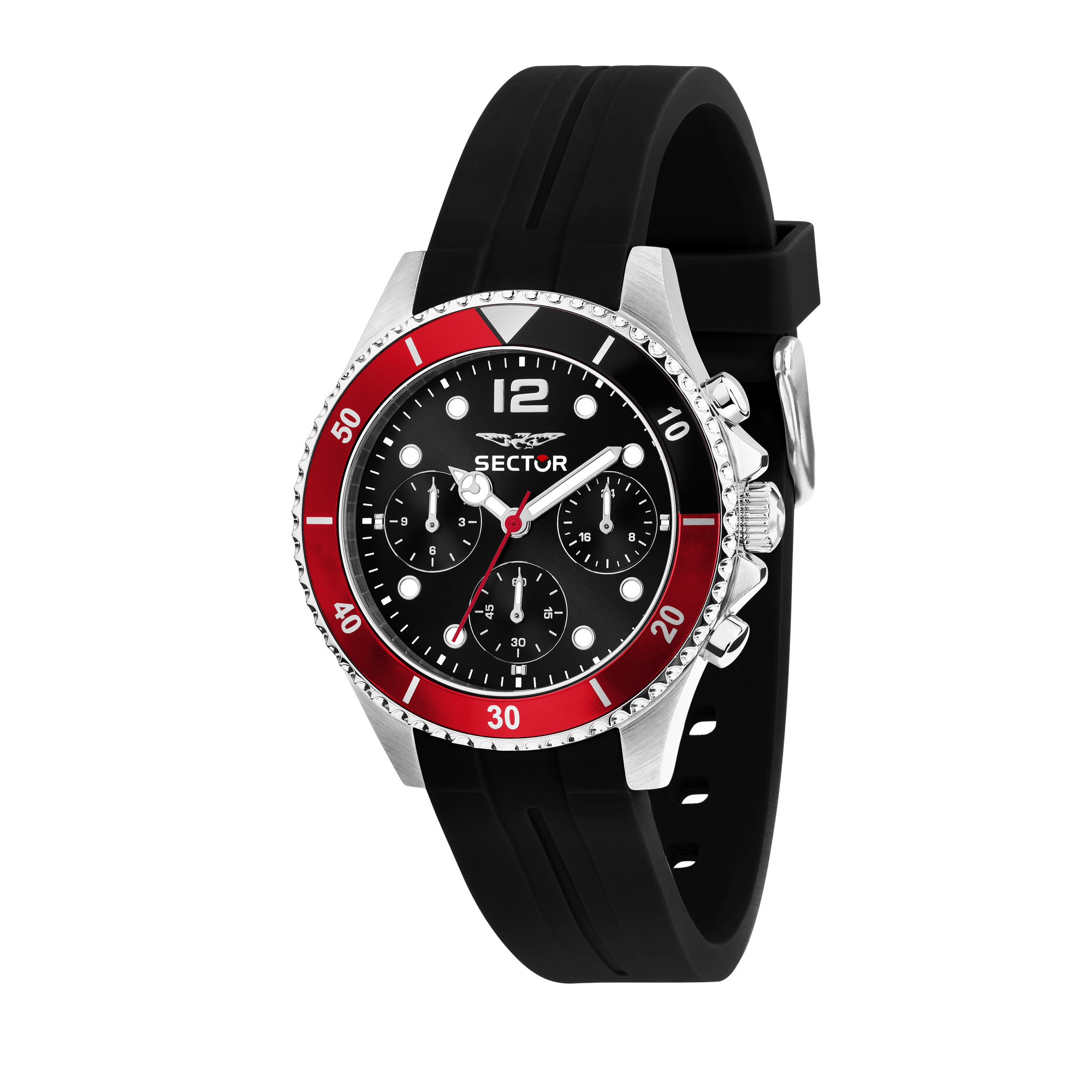 Montre analogique en acier, silicone 230, SECTOR NO LIMITS