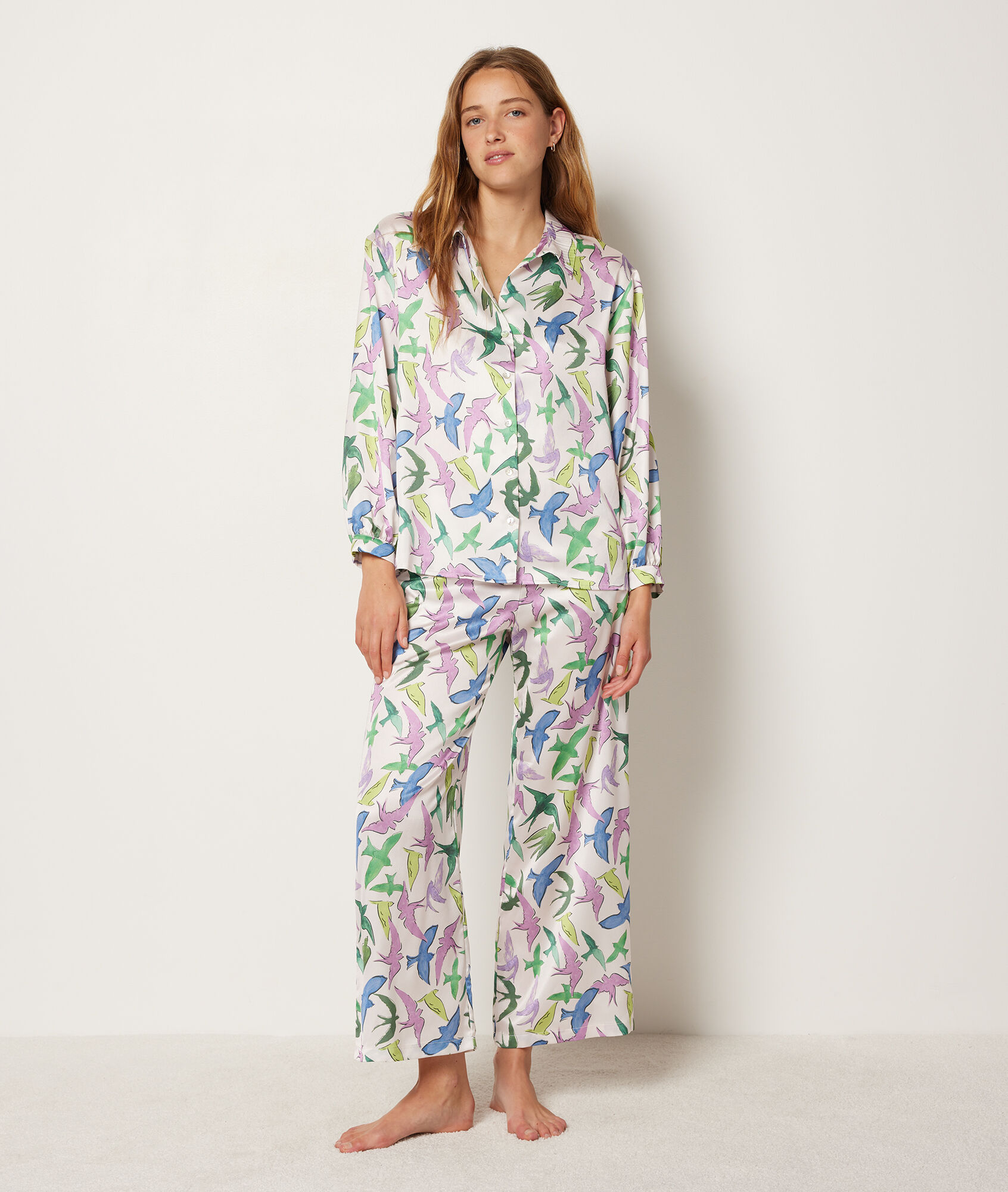 Pantalon de pyjama motifs oiseaux janna multicolor Etam La Redoute