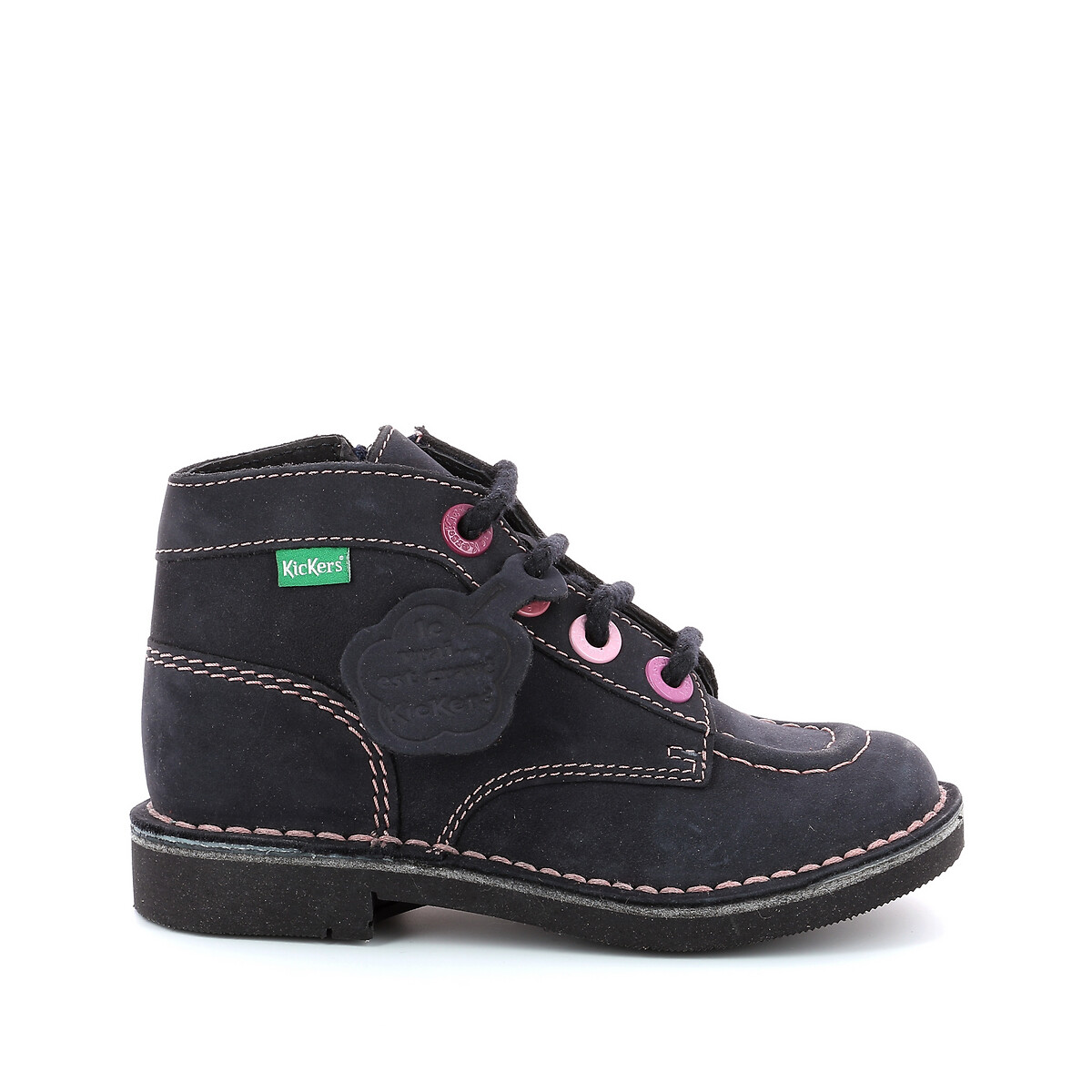 Botines de piel zippées kick colz azul marino Kickers | La Redoute
