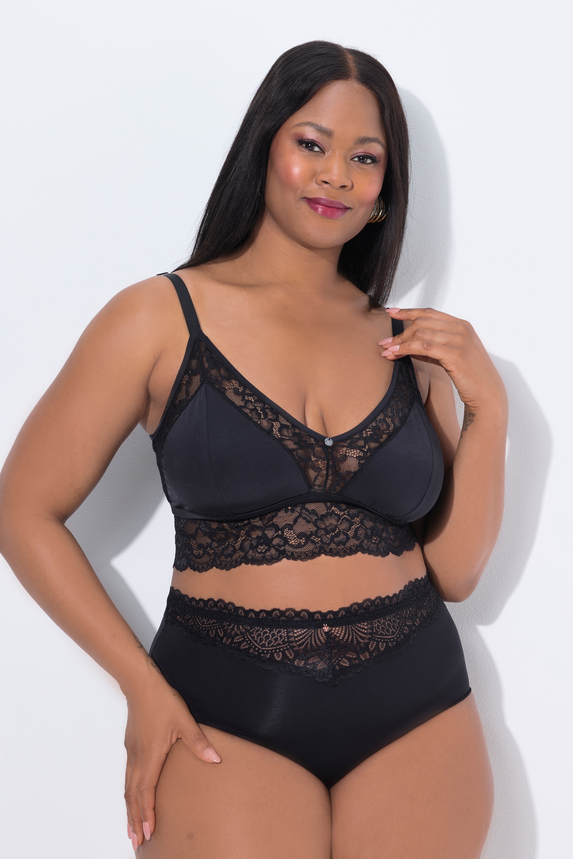 Bralette TruYou en satin et dentelle, ULLA POPKEN