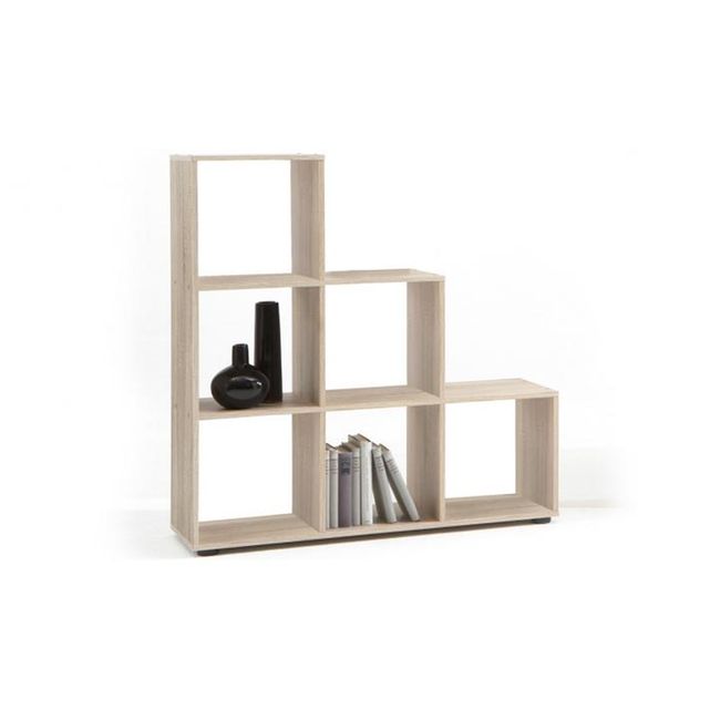 etagere escalier 6 compartiments mega 1 chene