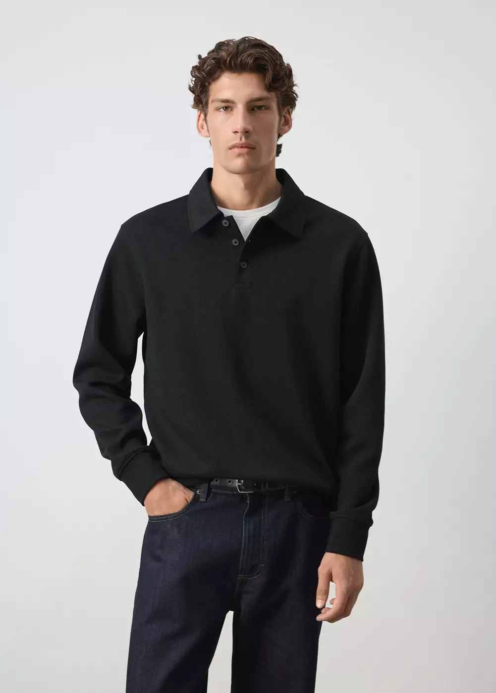 Sweat col polo regular-fit, MANGO MAN
