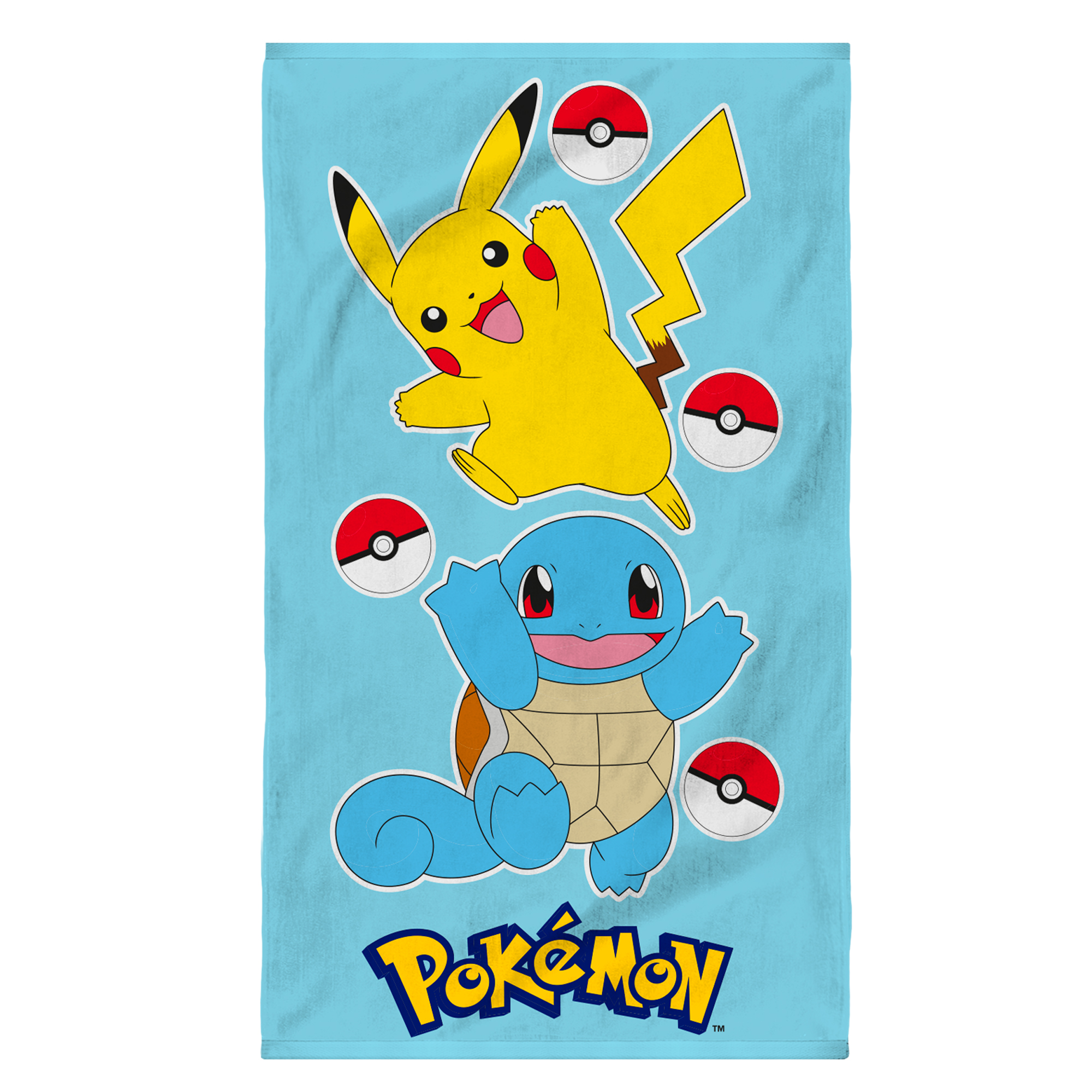 Serviette de bain et de plage imprimé 100% coton, PORT, POKEMON