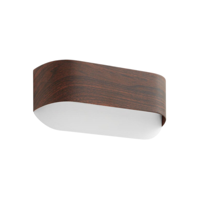 Applique led 14W métal impression noyer Nora, MILLUMINE