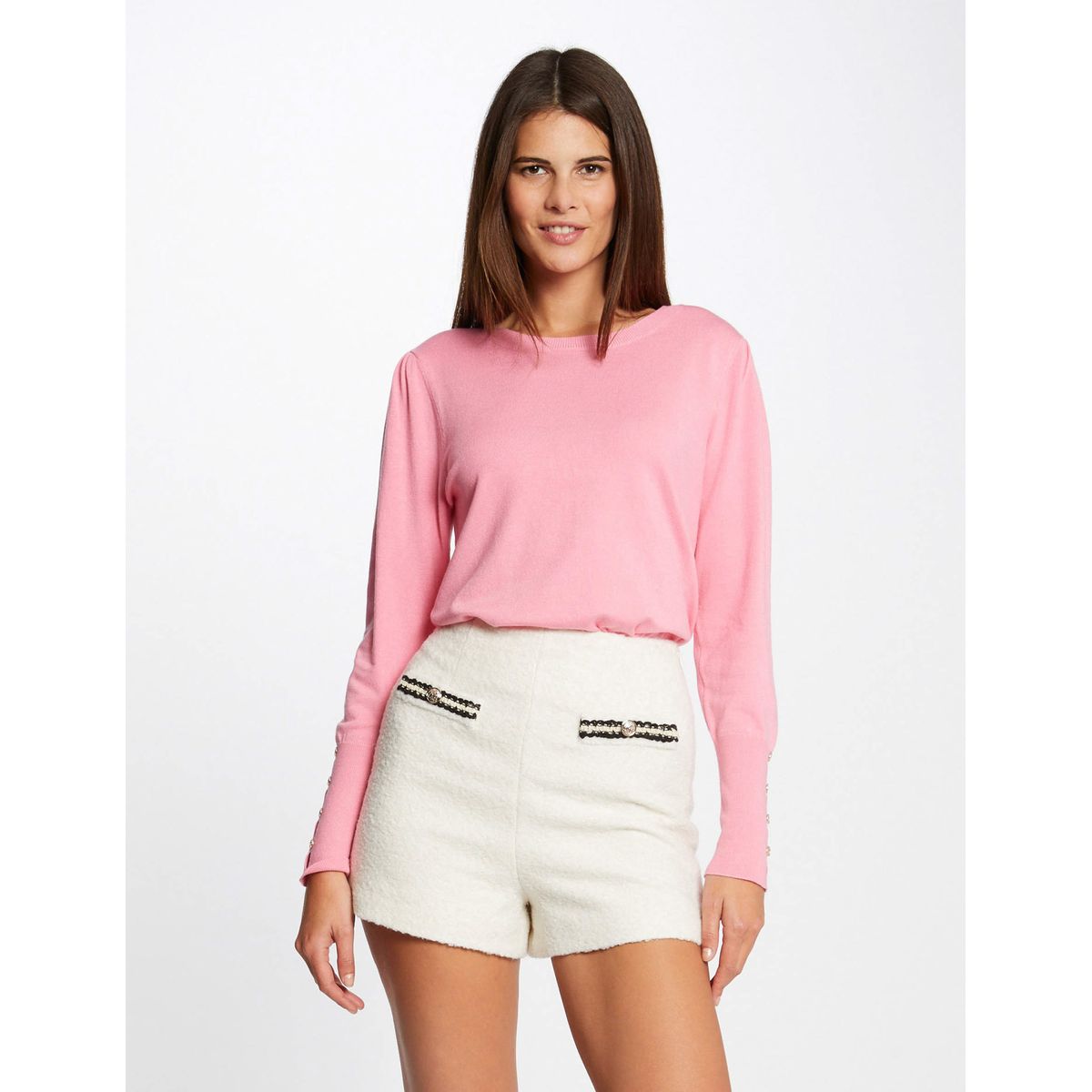 Short droit taille haute ivoire Morgan La Redoute