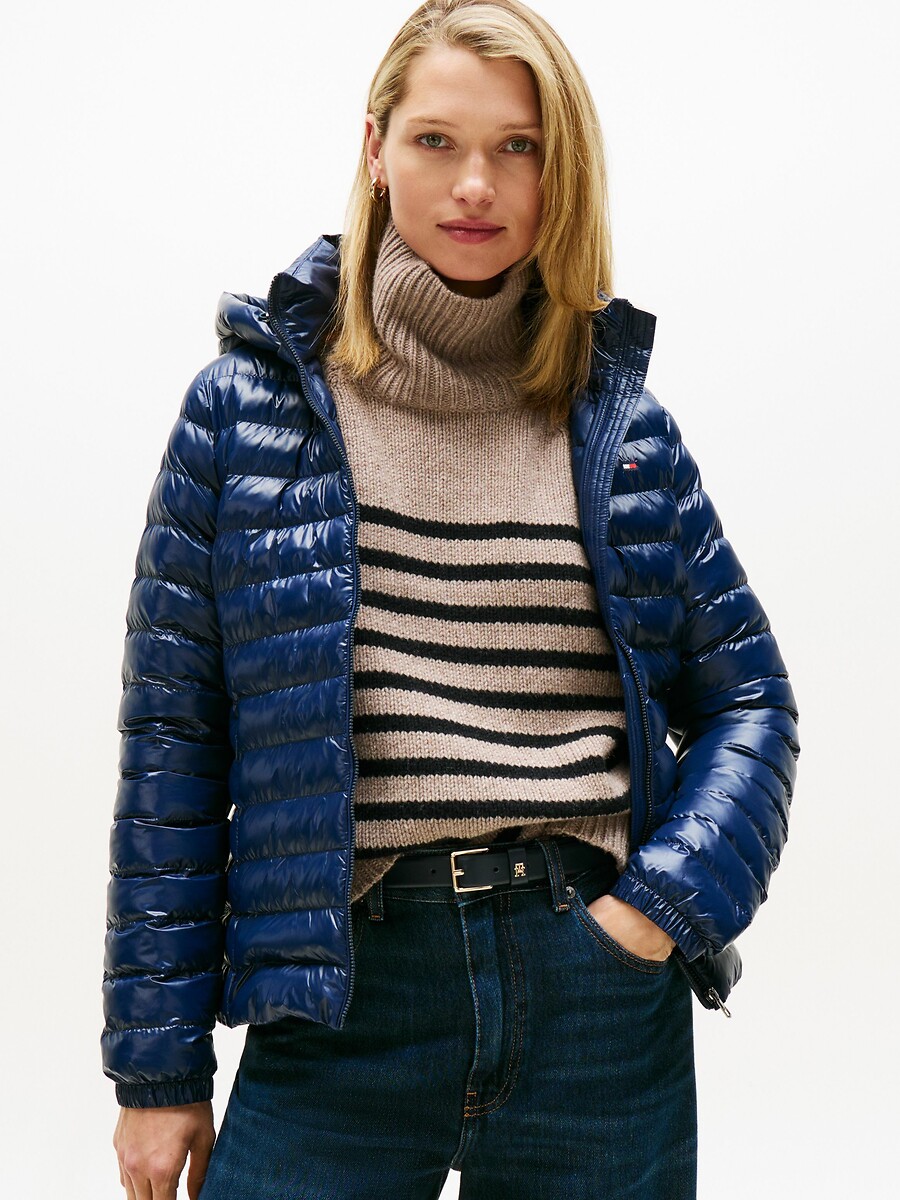 Doudoune courte à capuche, manches longues, TOMMY HILFIGER