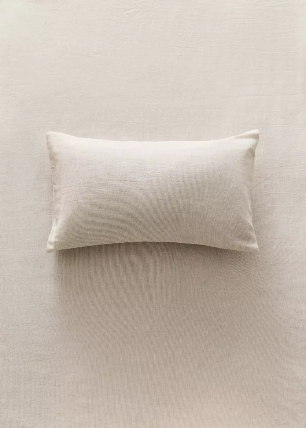 Taie d'oreiller berceau coton lin rayures 30 x 50 cm, MANGO HOME