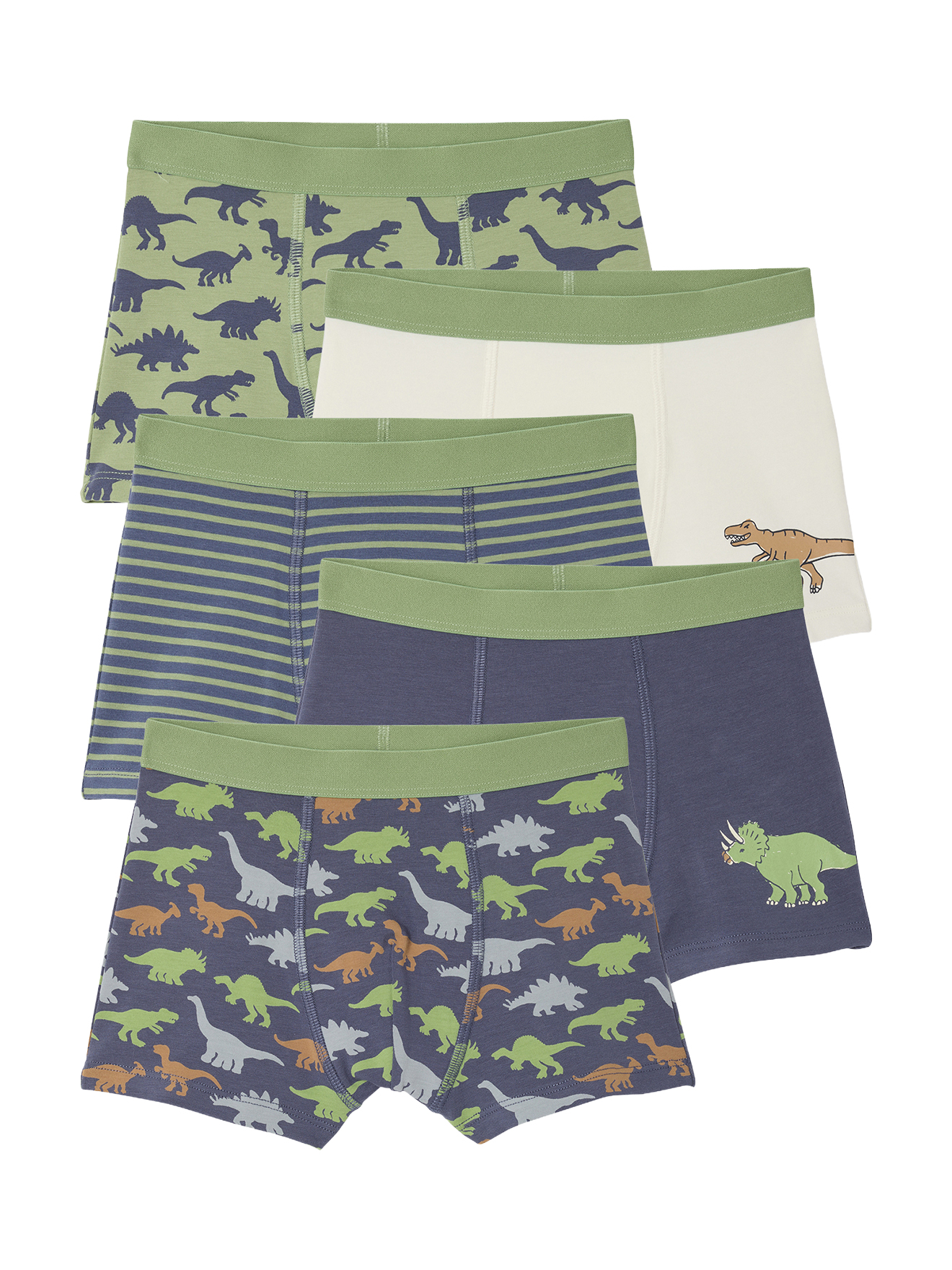 Lot 5 Boxers Garçon Dinosaures, VERTBAUDET