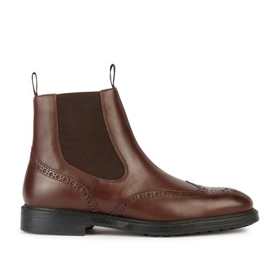 Tiberio Breathable Chelsea Boots in Leather GEOX