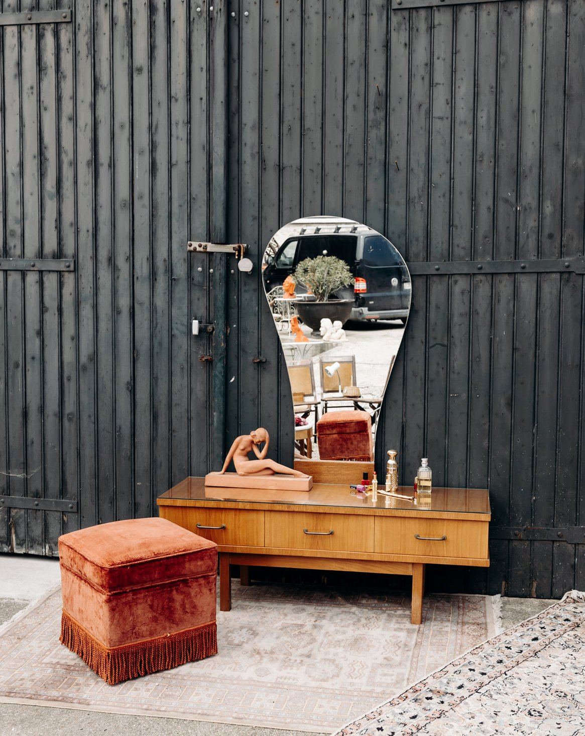 Coiffeuse en bois Louise N°152 - Bon état, DEBONGOUT