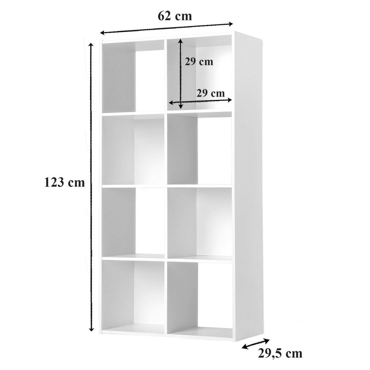 Petite étagère à Casiers Creative Deco 28 Compartiments - Blanche, 44,5x40x3 Cm, Rangement Mural