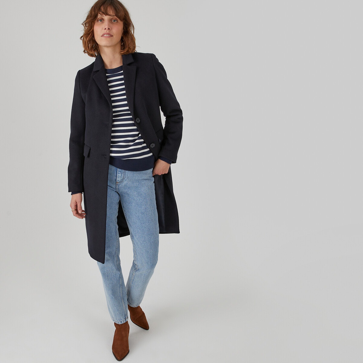 Manteau femme hiver bleu marine La Redoute