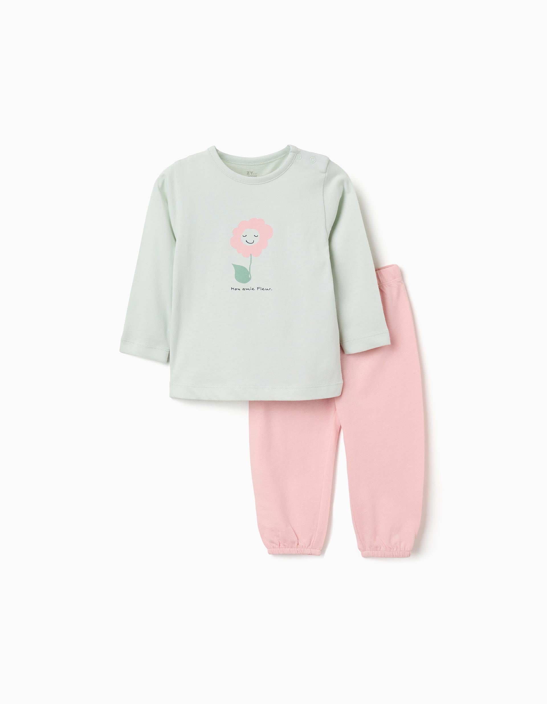 Pyjama à manches longues avec imprimé de fleurs, ZIPPY