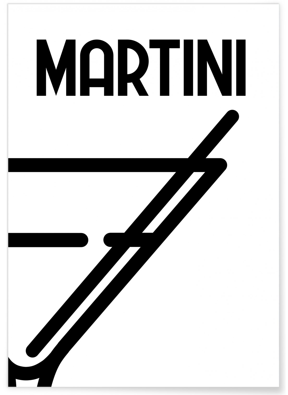 Affiche Cocktail Martini Minimaliste, L'AFFICHERIE