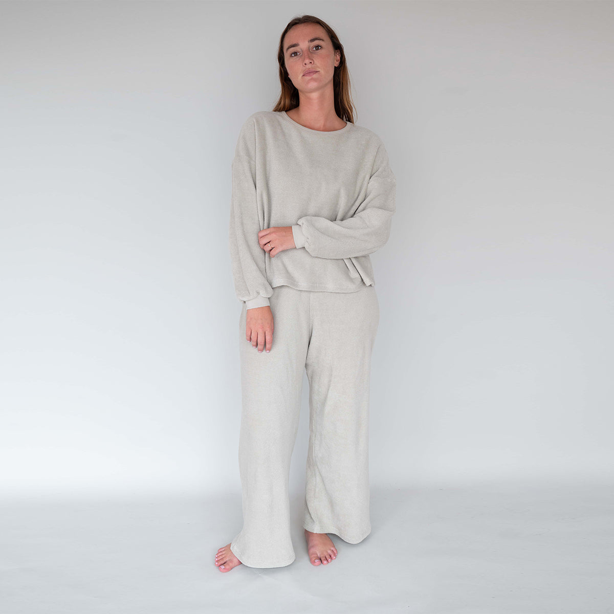Pantalon molleton gratté COCOON Beige, WE ARE JOLIES