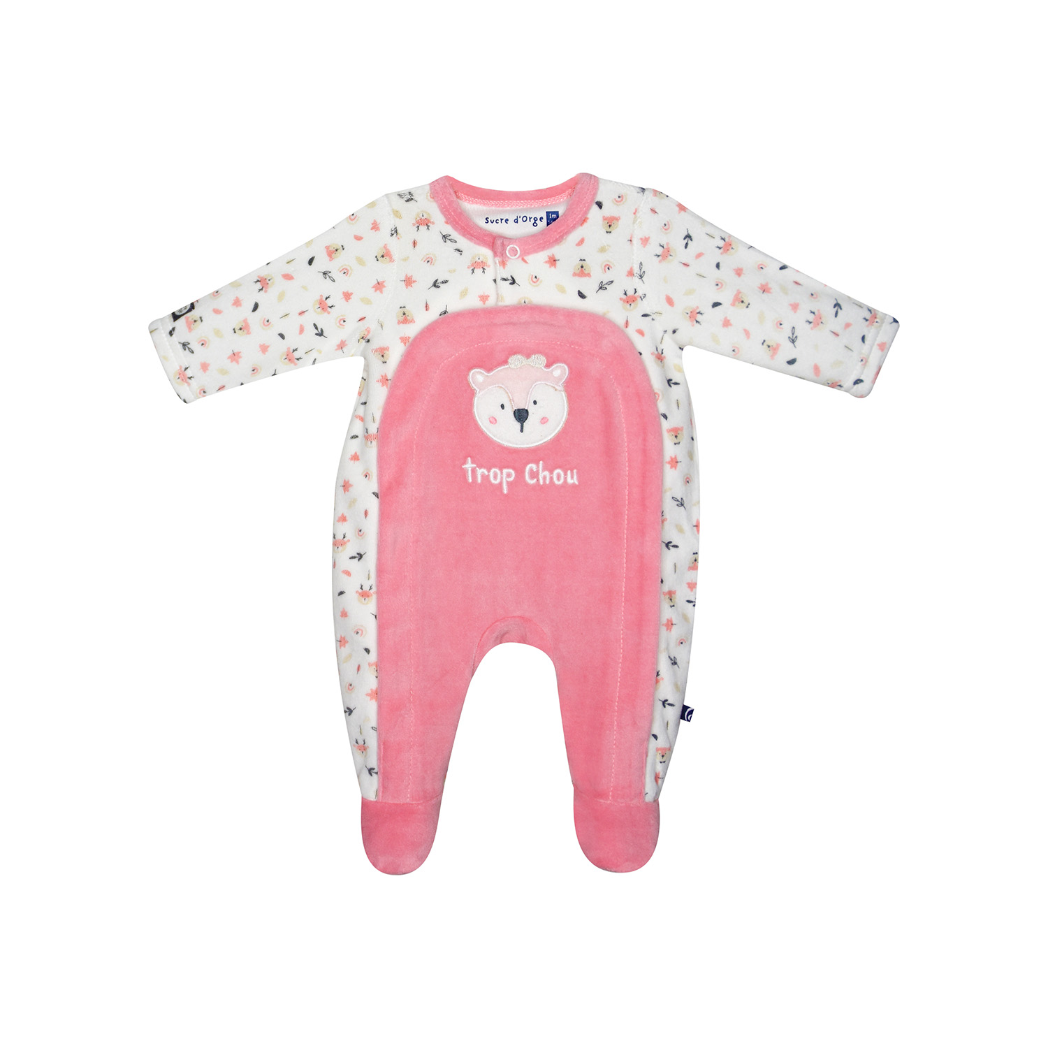 Dors bien irina velours rase ouverture devant naissance, SUCRE D'ORGE