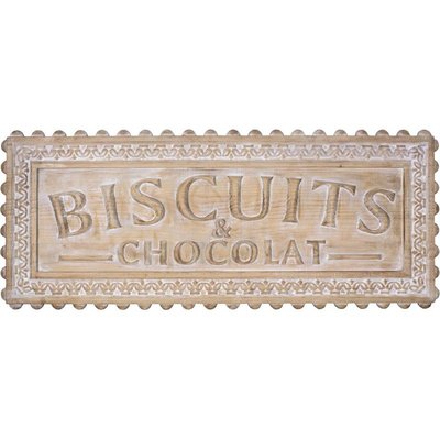 Plaque décorative en bois Biscuits et chocolat 120 x 48 cm ANTIC LINE CRÉATIONS