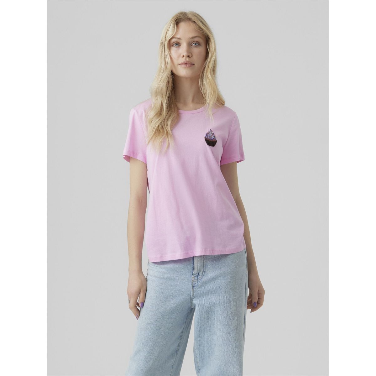 T shirt t shirt rose bonbon Vero Moda La Redoute