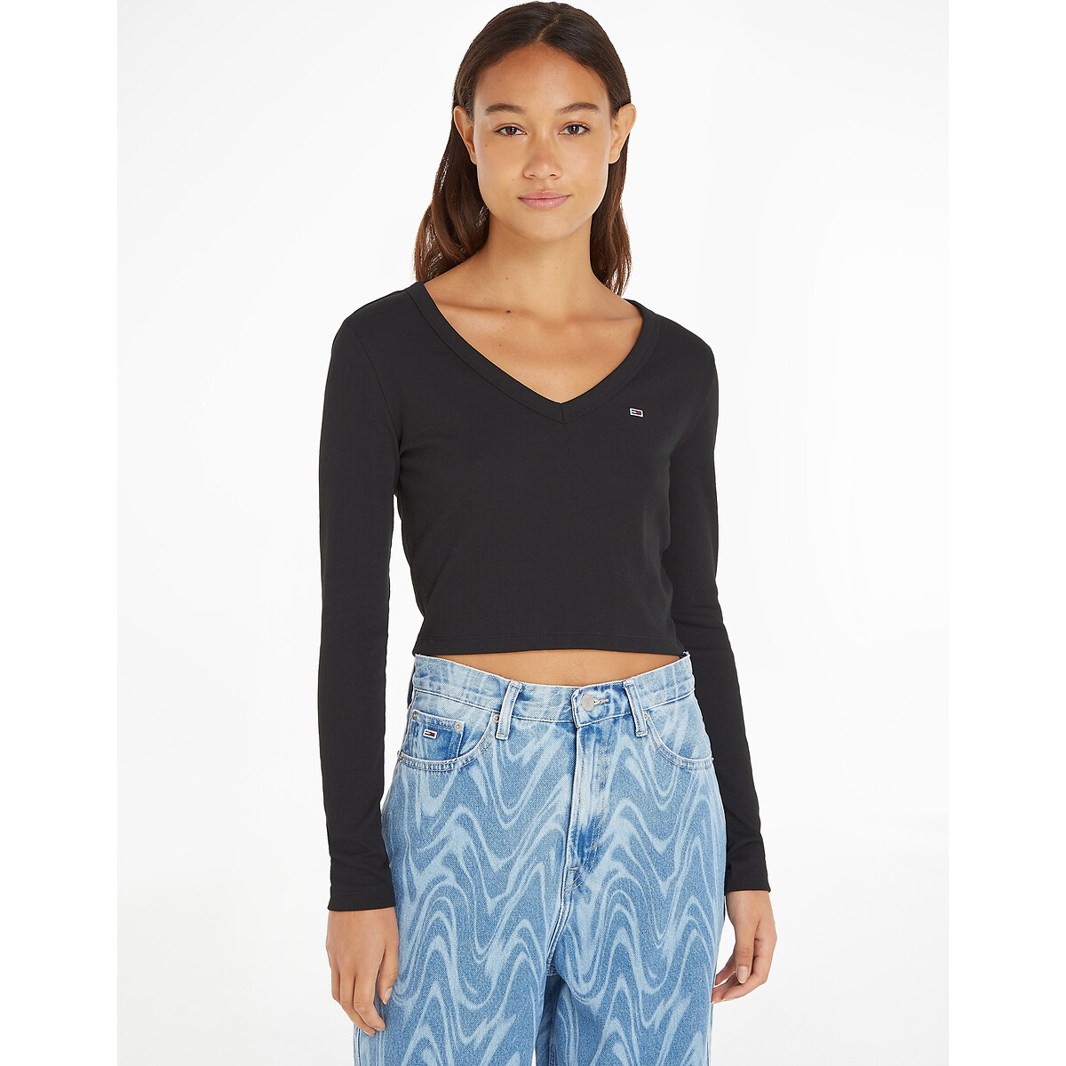 Tommy hilfiger shop black crop top