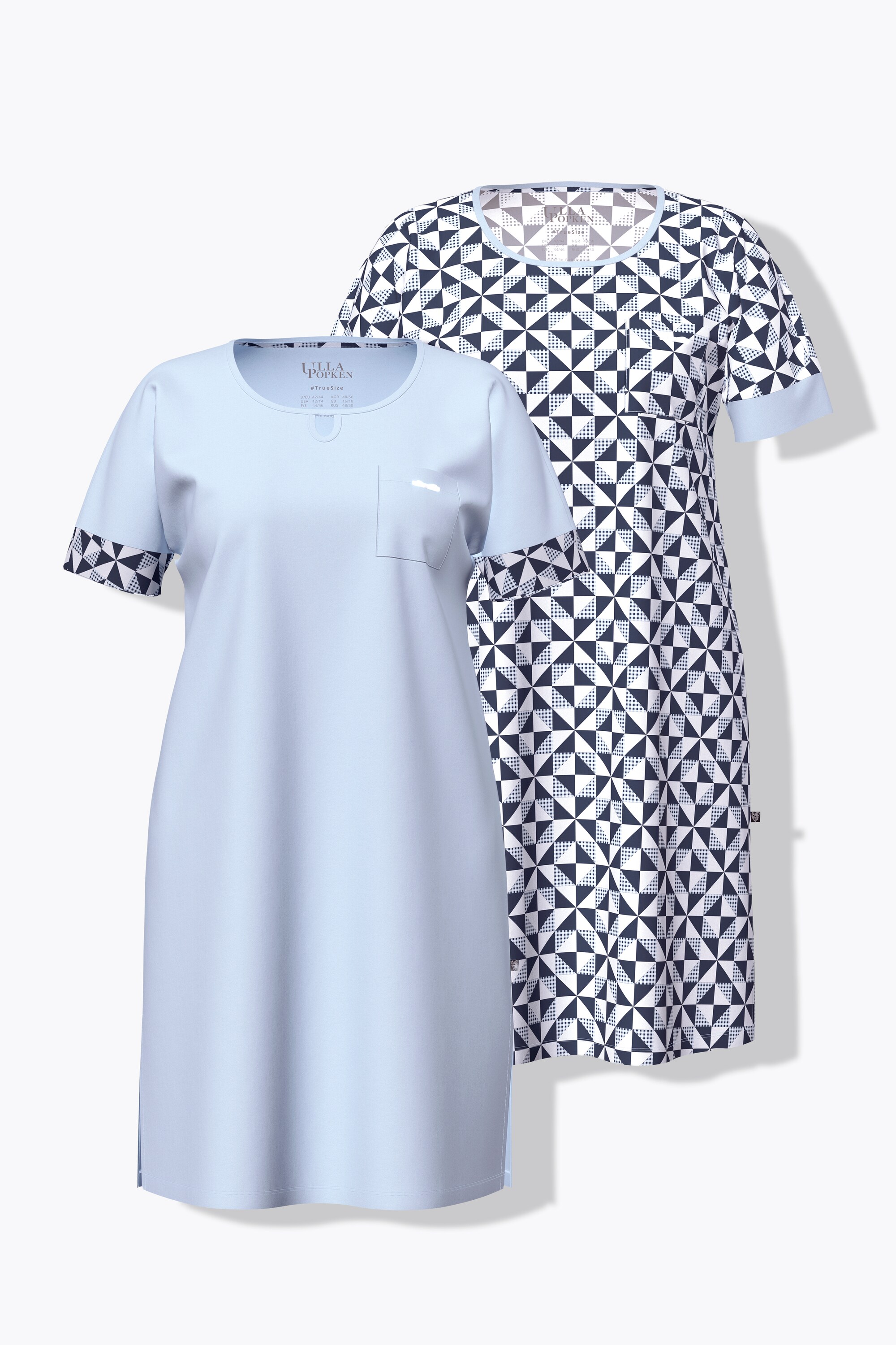 Lot de 2 chemises de nuit / T-shirts longs, ULLA POPKEN