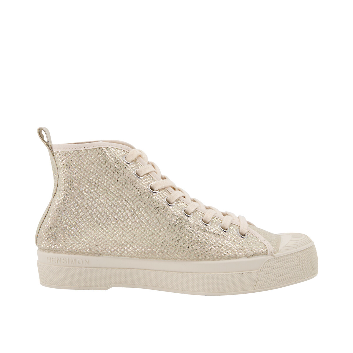 Stella Shiny Snake High Top Trainers in Canvas