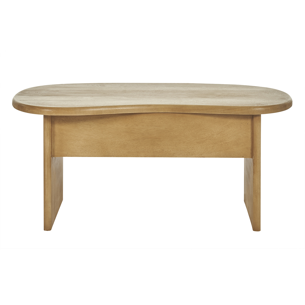 Table basse relevable design haricot avec rangement en bois manguier massif L95 cm KOKOA, MILIBOO