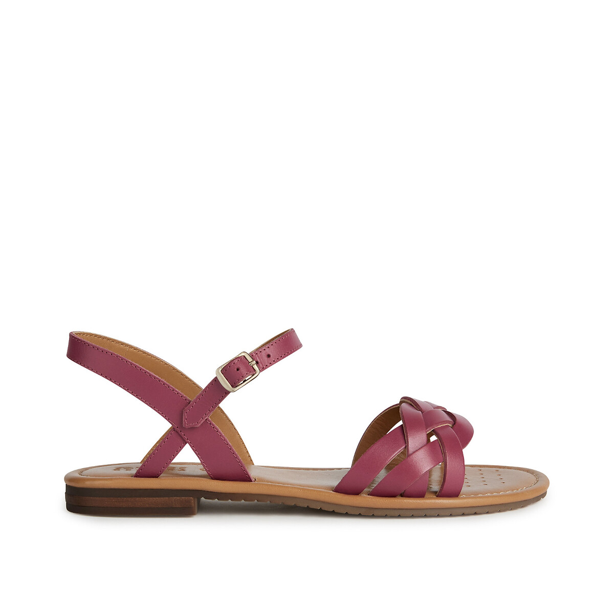 Sozy leather breathable sandals with flat heel Geox | La Redoute