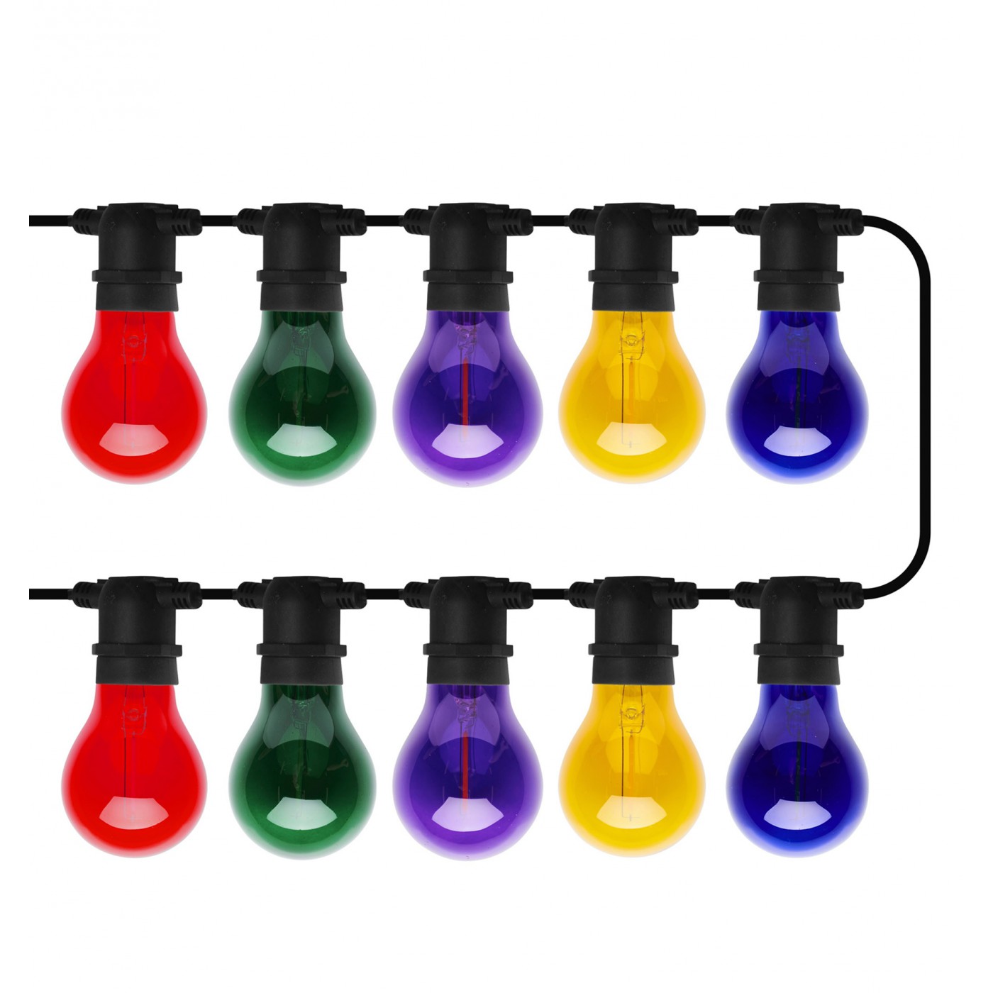 Guirlande d'Exterieur LED Multicolore Tobias 400cm, SIRIUS