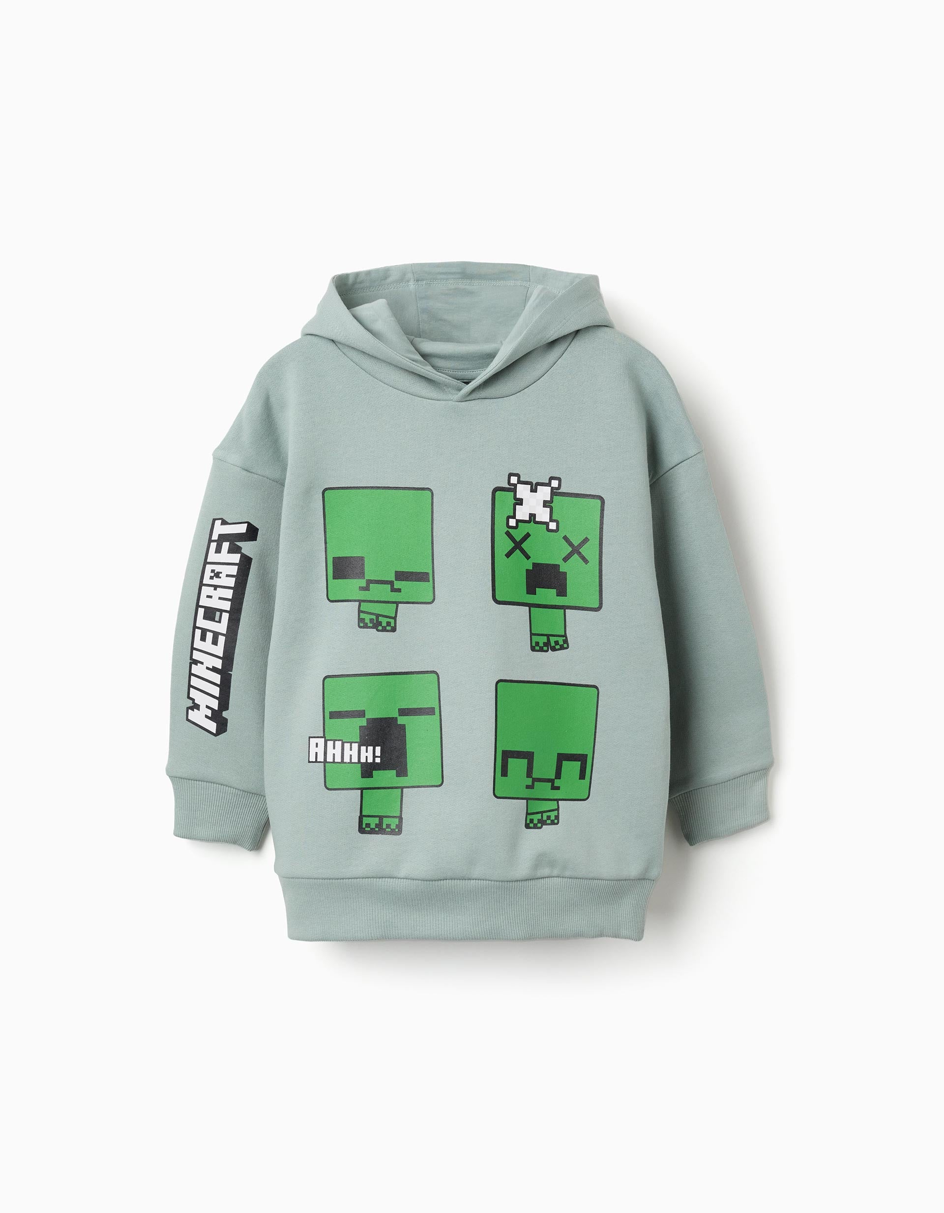 Sweat en coton peigné avec capuche et imprimé Minecraft, ZIPPY