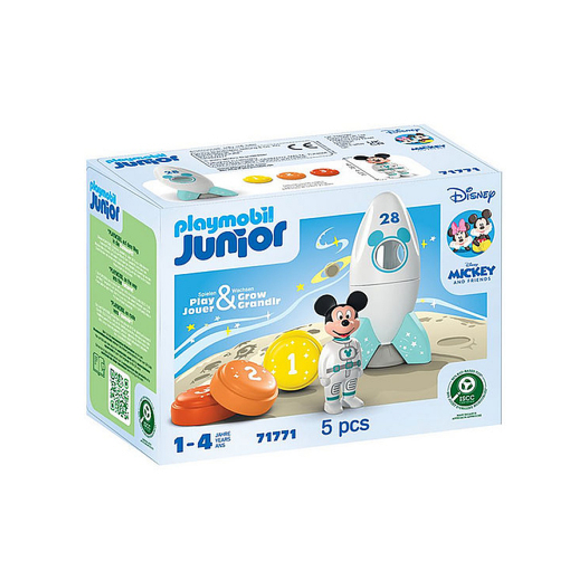 71771 Junior Disney Mickey astronaute avec sa fusee, PLAYMOBIL