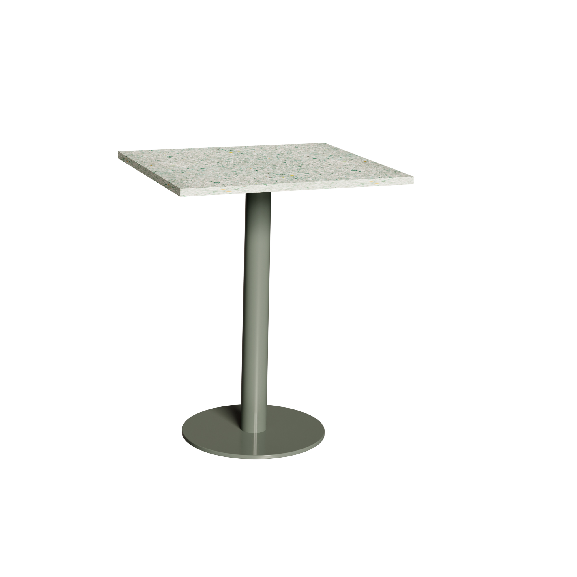 Table à manger en plastique recyclé carré, LES GAMBETTES