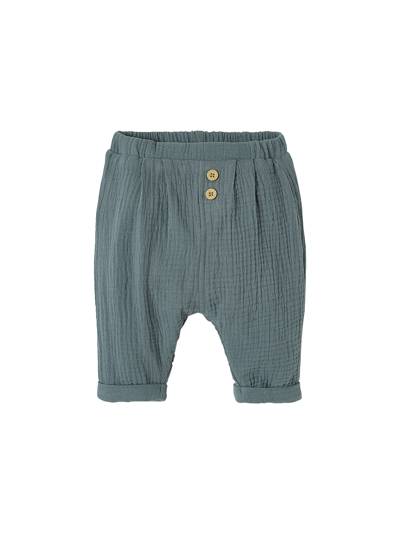 Pantalon coupe sarouel en gaze de coton bébé, VERTBAUDET