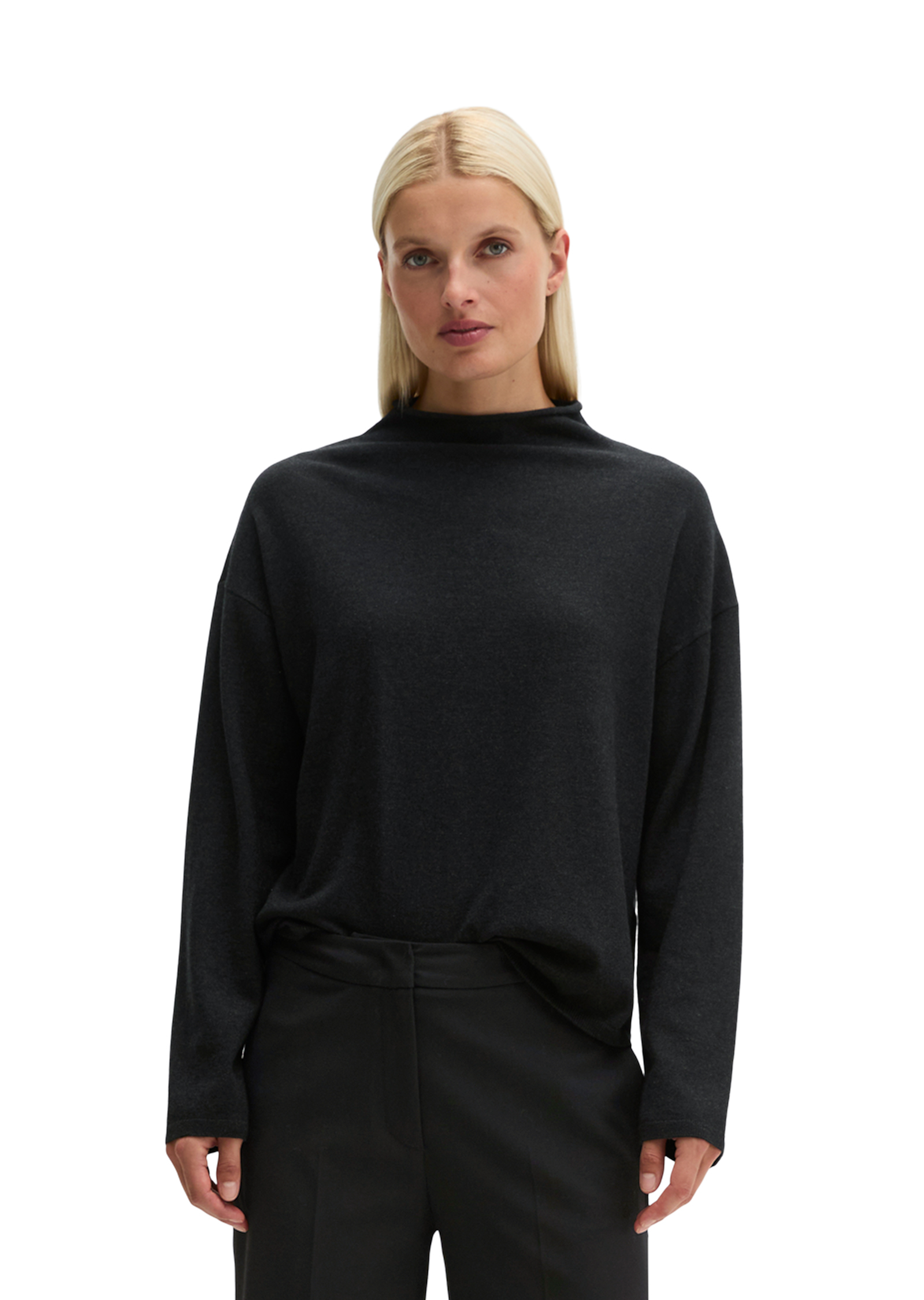 Pull-over en maille fine oversized en doux mélange de laine vierge, MARC O'POLO