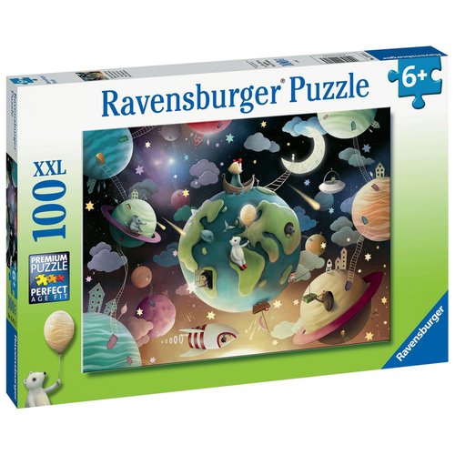 Ravensburger - puzzle enfant - puzzle 100 p xxl - planètes fantastiques /  demelsa haughton - dès 6 ans - 12971 Ravensburger