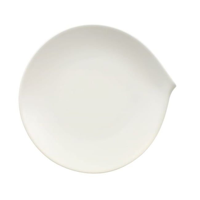 Villeroy & Boch Flow Assiette Plate 28 X 27 Cm - Porcelaine Premium Blanche, Élégance Moderne