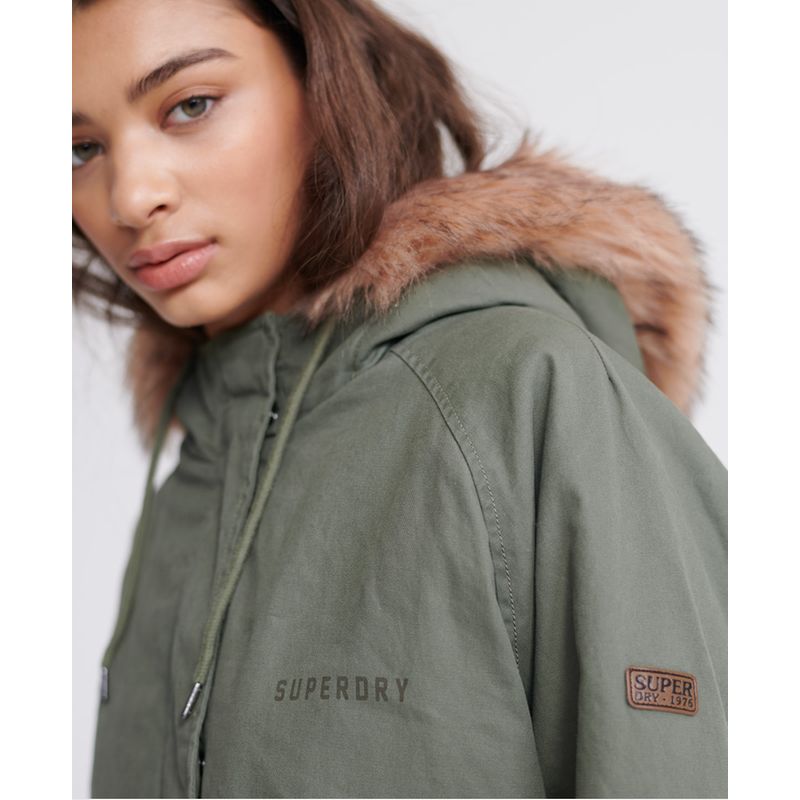 Parka cheetah rookie kaki Superdry | La 