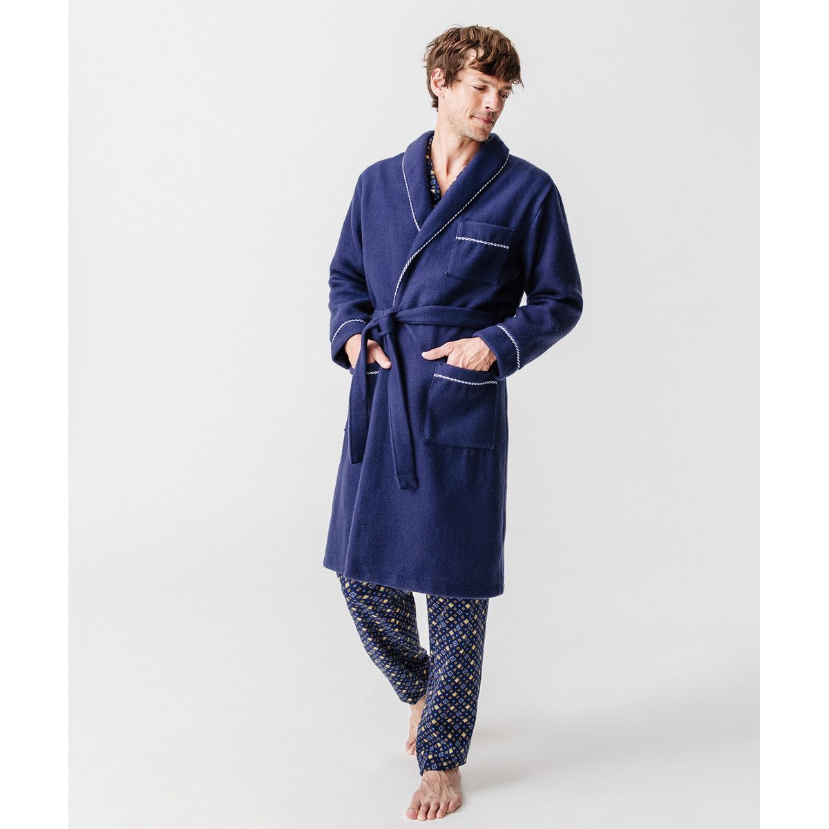 Robe de Chambre Antibes Polaire Hom pour homme en coloris Bleu Homme Vêtements Vêtements de nuit 